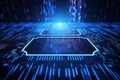 Ai generative. Microchip, digital technology concept