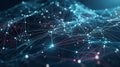 Ai generative. Network connection of points and lines