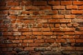 Ai Generative Old brick wall with peeling paint. Abstract grunge background. Vintage brick wall texture background Royalty Free Stock Photo