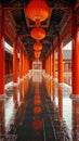 AI generative photography of Color Matching Orange, Chinese Style