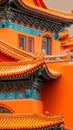 AI generative photography of Color Matching Orange, Chinese Style