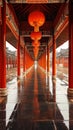 AI generative photography of Color Matching Orange, Chinese Style