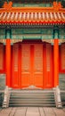 AI generative photography of Color Matching Orange, Chinese Style