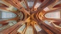 AI generative photography, interior design images of Christian churches, Gothic style cathedrals, ancient Europe.