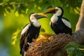 AI generative photography hornbill,Oriental Pied Hornbill. Oriental pied hornbill