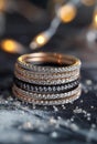 AI Generative photos of diamond rings, expensive gemstone rings Elegant, worn as jewelry and engagement rings,