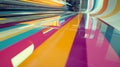 Ai-generative plotter or printer with color ribbons for high-quality printing services in an office or professional