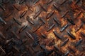 ai generative rusty iron plate background Royalty Free Stock Photo