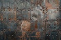 ai generative rusty iron plate wall background Royalty Free Stock Photo
