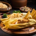 AI generative Traditional mexican tamale dish on a plate