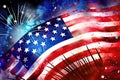 AI GENERATIVE, USA flag background. American symbol of fourth of July Independence Day, democracy and patriotism Royalty Free Stock Photo