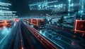 AI generator image of Advanced High-Tech Concept,Semi Truck