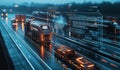 AI generator image of Advanced High-Tech Concept,Semi Truck