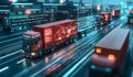 AI generator image of Advanced High-Tech Concept,Semi Truck