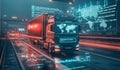 AI generator image of Advanced High-Tech Concept,Semi Truck