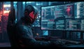 AI generator image of hacker,programmer