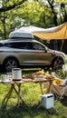AI generator image of Using an electric car as a power source for connecting devices Various electrical