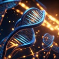 AI Genetic Engineering DNA Analysis Biotechnology Royalty Free Stock Photo