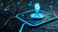 Ai gps innovation pins optimize delivery services and future transport logistics on digital map