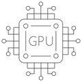 AI GPU icon Royalty Free Stock Photo