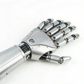 AI hand robotic isolated on transparent background
