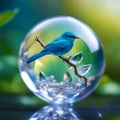 mesmerizing image of macro realistic bird generated by Ai