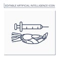 AI in healthcare line icon