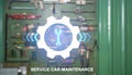 AI hologram car dashboard station car banner electronics autopilot autonomous futuristic service maintenance assistance to car tec