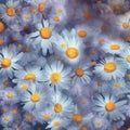 AI Illstration of White Daisies Royalty Free Stock Photo