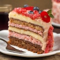 Appetizing strawberry cake Royalty Free Stock Photo