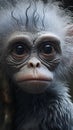 An AI illustration of a close up photo of an animal with large eyes and fur