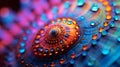 An AI illustration of water drops are scattered on top of the skin of a sea anemon Royalty Free Stock Photo