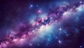 AI illustration of a cosmic landscape featuring glowing stars and clouds in the foreground Royalty Free Stock Photo