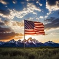 AI illustration of a vibrant American flag