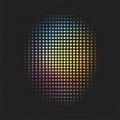 AI image Abstract shimmering sphere formed by multicolored dots against a dark background texture Royalty Free Stock Photo