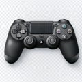 AI image A Black Gaming Console Controller on a Checkered Background for Entertainment Purposes Royalty Free Stock Photo