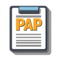 AI image. Clipboard with PAP letters, concept of paperwork and documentation for business process Royalty Free Stock Photo