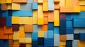 AI image, Colorful blocks background creating abstract geometric patterns and vibrant textures Royalty Free Stock Photo