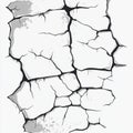 AI image Cracked wall texture in grayscale tones, abstract design with irregular lines creating a Royalty Free Stock Photo