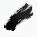 AI image Abstract smear of dark paint on white backdrop for artistic projects and designs Royalty Free Stock Photo