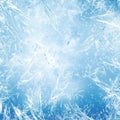 AI image, Delicate frost patterns creating an icy blue backdrop with crystallized textures ideal Royalty Free Stock Photo