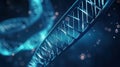 Blue abstract DNA helix. AI Generative Royalty Free Stock Photo