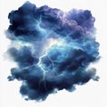 AI image, Dramatic Skyscape Showcasing Cloudscape Formation with Lightning Storms Powerfully Royalty Free Stock Photo