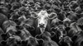 Ai Image Generative photography of group of cows