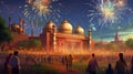 Ai Image Generative Indian Independence Day in Red Fort While Marching.