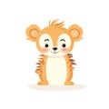 Ai Image Generative Little tiger cub doing a standing position.