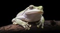 Ai Image Generative Photograph closeup of Animal that is a chubby Australian tree frog