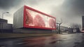Ai Image Generative photography of outdoor advertisement on warehouse.