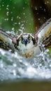 AI Image Generator of A Western Osprey catches a fish, Royalty Free Stock Photo