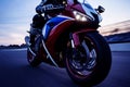 High-speed motorcycle on the move Royalty Free Stock Photo